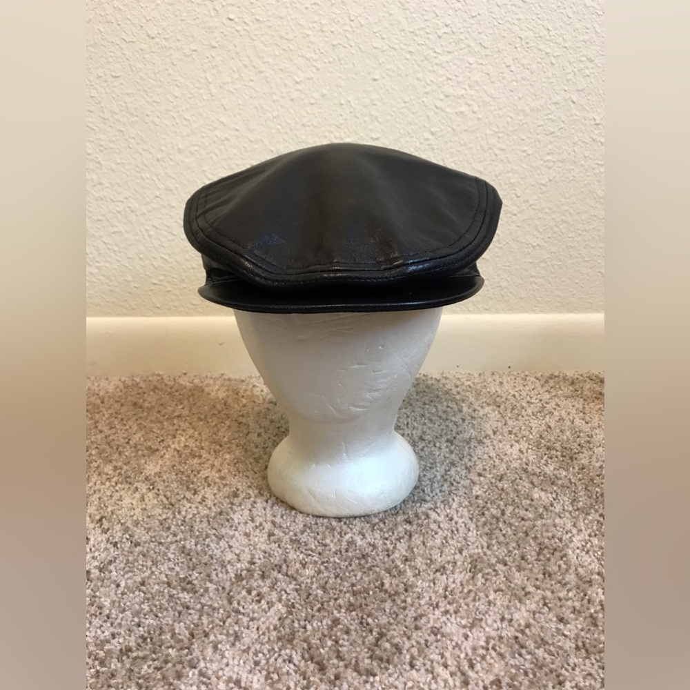 Borsalino leather flat cap Made in Italy size 59